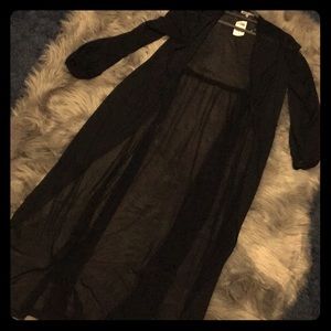 Black sheer duster